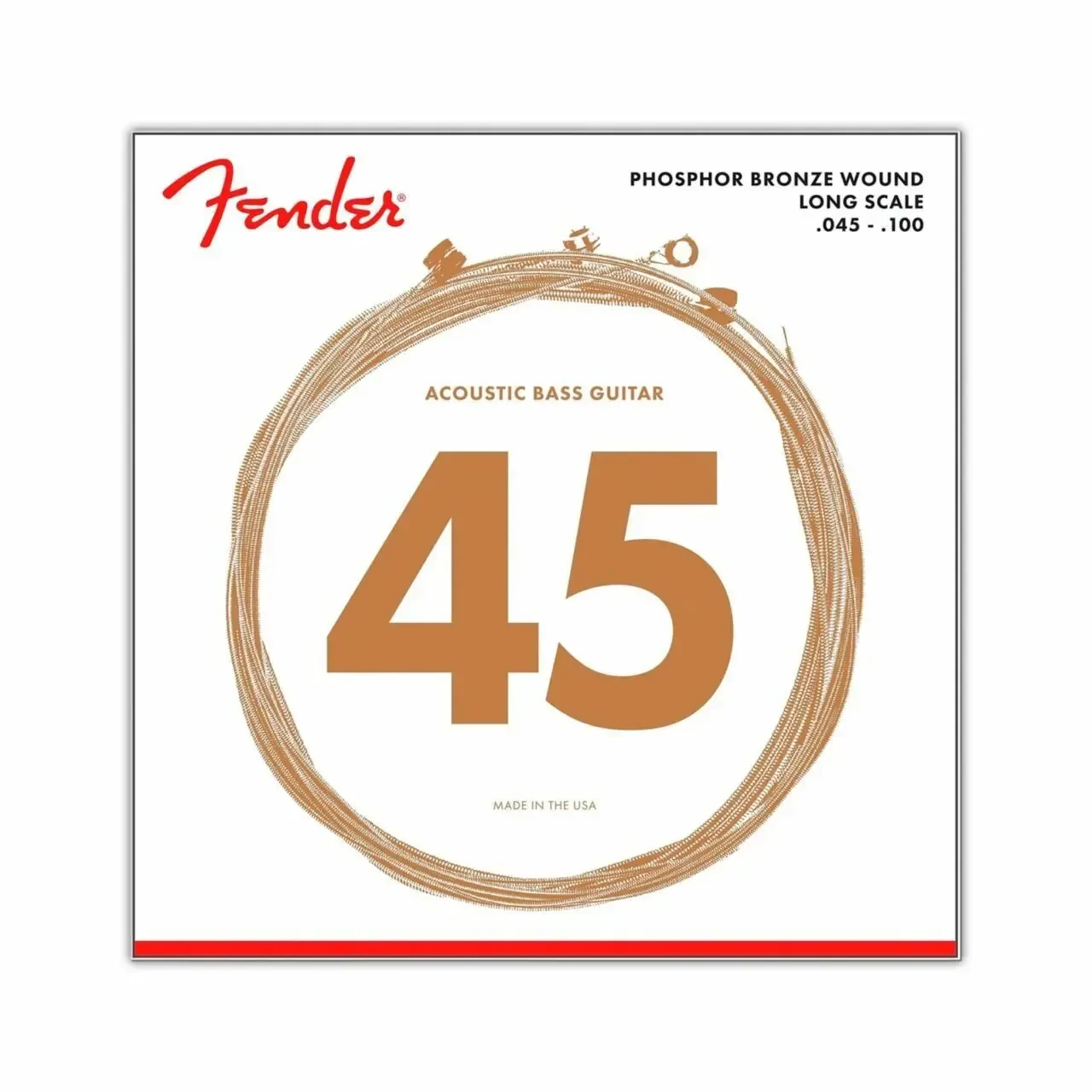Струны для акустической бас-гитары Fender Phosphor Bronze 8060's 45-100
