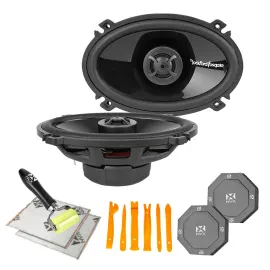 Rockford Fosgate P1462 | 70W RMS 4"x6” Coaxial Speakers with Accessories