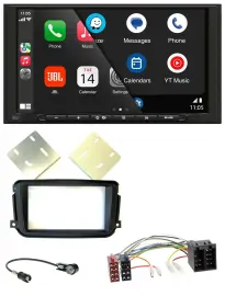 JBL USB 2DIN MP3 Bluetooth AUX Autoradio für Smart ForTwo 2010-2015 ISO