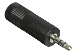 00-00032069 Переходник Jack 3.5мм(m)-Jack 6.3мм(f) черный, GoPower