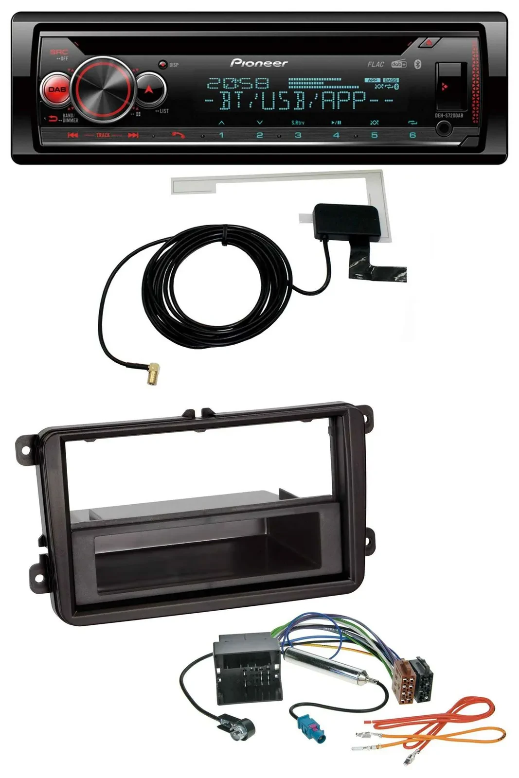 Pioneer DAB CD MP3 USB Bluetooth Autoradio für Skoda Praktik / Superb / Yeti