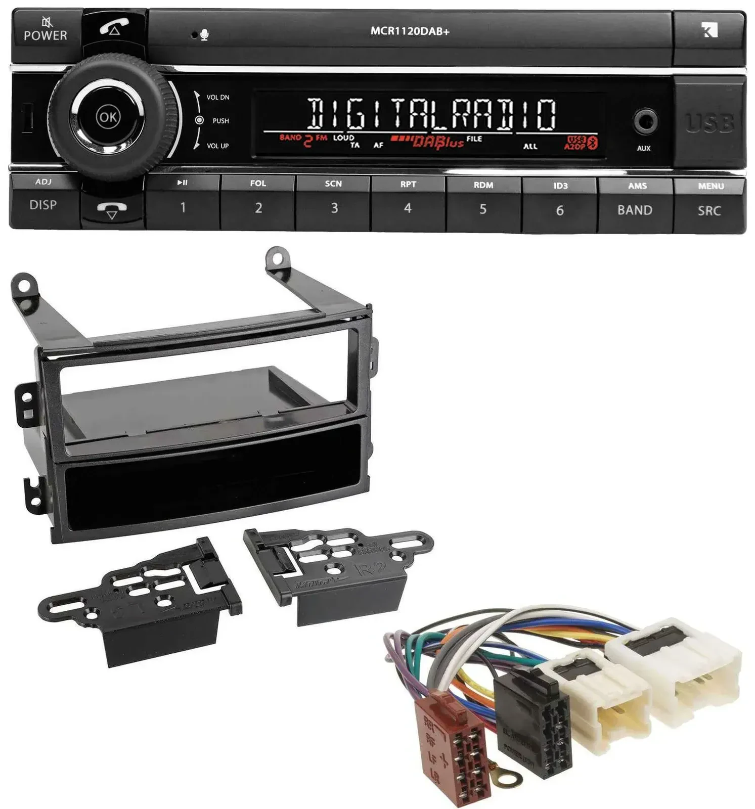 Kienzle Bluetooth MP3 USB DAB Autoradio für Nissan 350Z Roadster 2003-2005