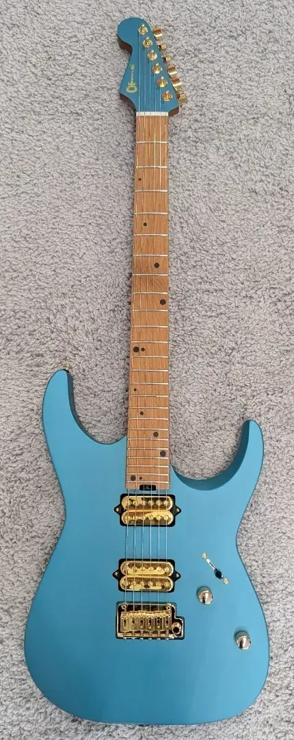 Charvel Angel Vivaldi Pro-Mod DK24-6 Nova, Caramelized Neck, Aqua Firemist