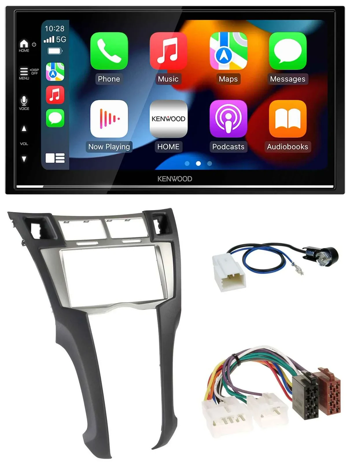 Kenwood DAB USB Bluetooth 2DIN MP3 Autoradio für Toyota Yaris (2007-2011)