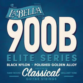 Струны для классической гитары La Bella 900B Elite Black Nylon Hard 28-43