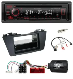Kenwood Lenkrad CD USB Bluetooth DAB Autoradio für Mazda 5 (2010-2015)