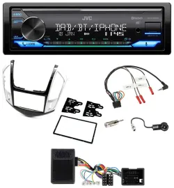 JVC Bluetooth DAB USB Lenkrad Autoradio für Chevrolet Cruze 2011-2016 silber