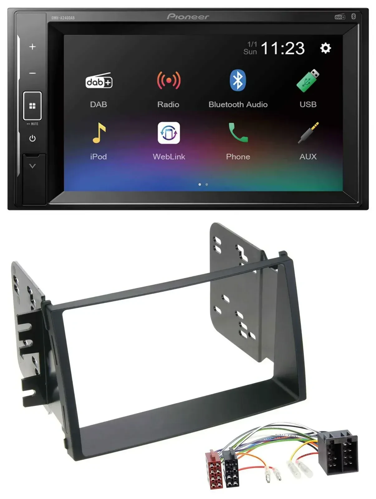 Автомагнитола Pioneer 2DIN, DAB, MP3, Bluetooth, USB для Kia Soul (AM, 2008–2011)