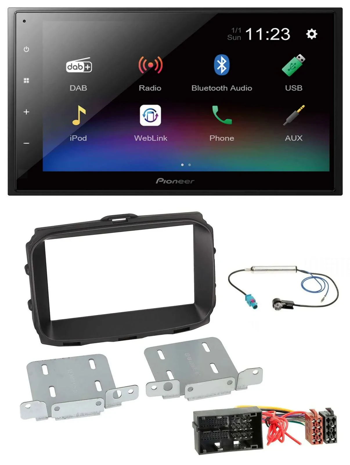 Автомагнитола для Alfa Giulietta 940 Pioneer 2DIN, USB, Bluetooth, DAB, MP3