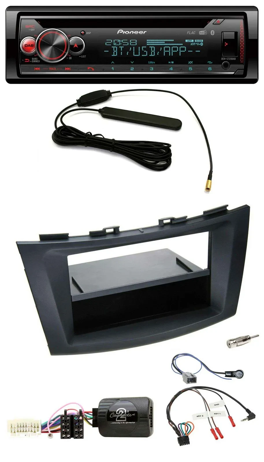 Автомагнитола для Suzuki Swift Sport (с 2011) Pioneer USB DAB Bluetooth CD с поддержкой кнопок на руле