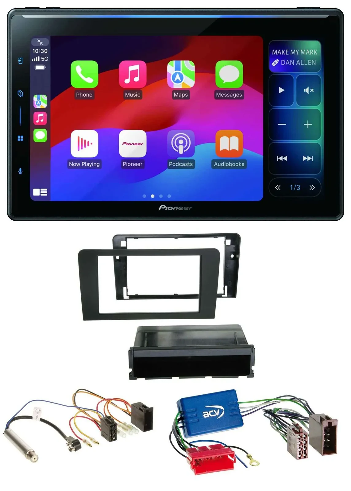 Pioneer Bluetooth DAB MP3 USB Autoradio für Audi A3 03-06 8P Symphony Aktivsyste