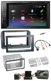 Pioneer DAB Lenkrad 2DIN Bluetooth USB Autoradio für Fiat Croma 2005-2010
