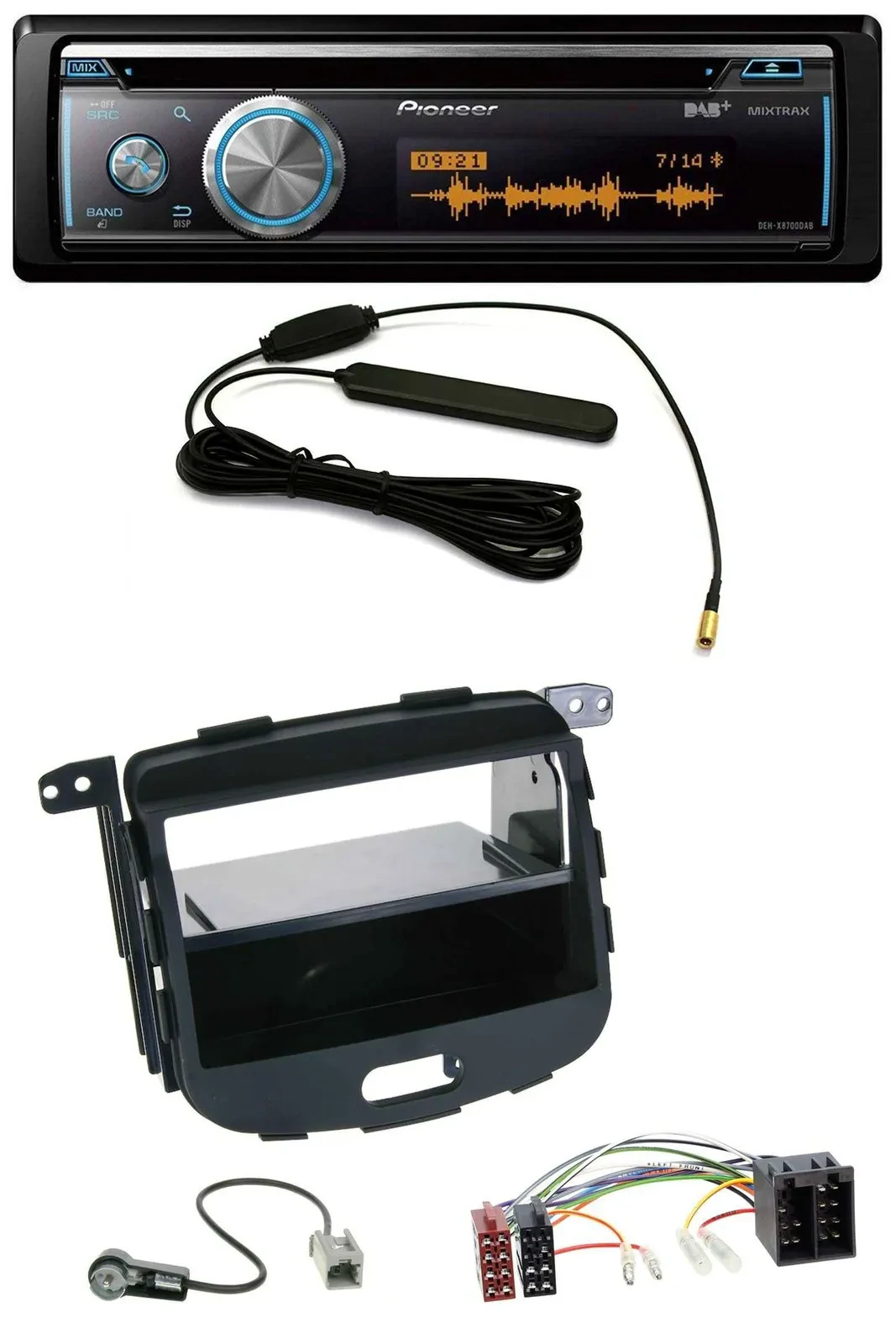 Автомагнитола Pioneer CD, USB, Bluetooth, DAB, MP3 для Hyundai i10 (2008–2013)