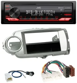 JVC Bluetooth USB DAB MP3 Autoradio für Toyota Yaris (11-14) - silber