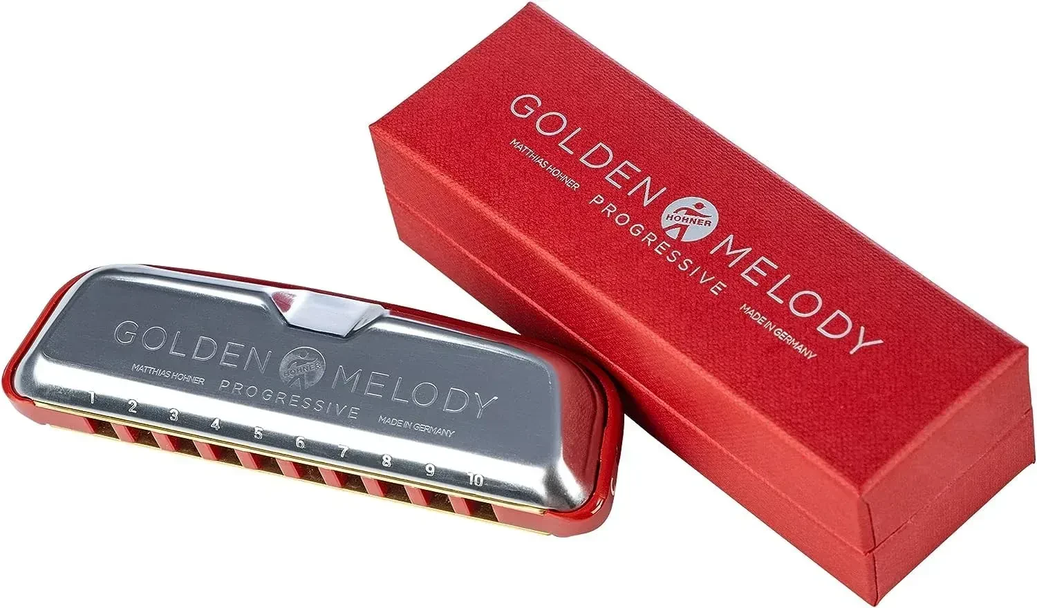 Губная гармошка Hohner Golden Melody Progressive, тональность C, сделано в Германии