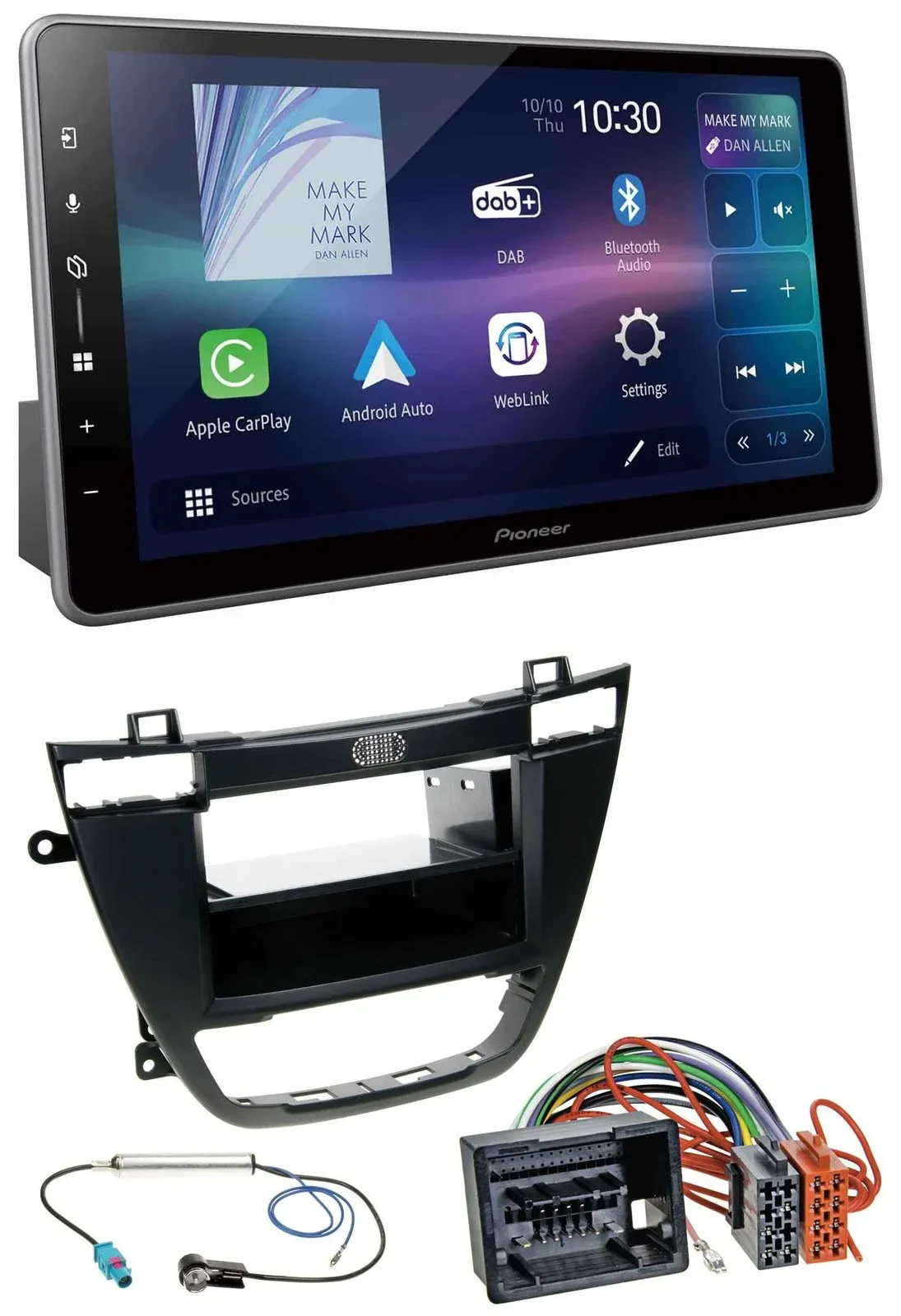 Pioneer Bluetooth USB DAB MP3 Autoradio für Opel Insignia 2008-2013 schwarz