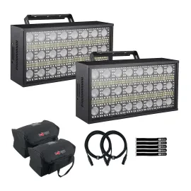BEAM-FLASH 150W RGBW LED DMX Motion Strobe Light Panel DJ Stage Fixture Pair