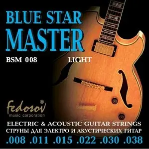 Струны для электрогитары Fedosov BSM008 Blue Star Master 8-38