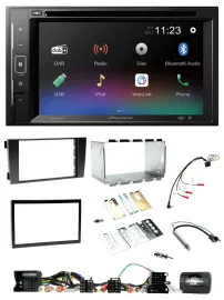 Pioneer Bluetooth Lenkrad USB 2DIN DAB DVD Autoradio für Audi A6 C5 2001-2004 Ak