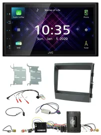 JVC DAB 2DIN Lenkrad Bluetooth USB Autoradio für Porsche Panamera 09-16 Infoadap