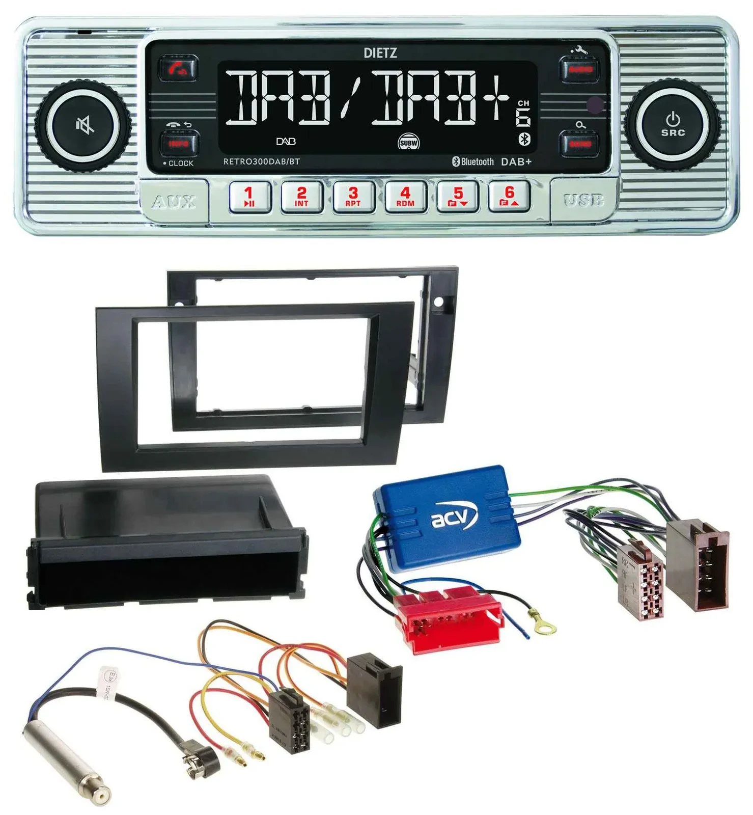 Dietz Bluetooth MP3 DAB USB Autoradio für Audi A4 B6 B7 01-08 Symphony Aktivsyst