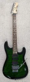 Электрогитара Charvel MJ San Dimas Style 1 Transparent Green Burst с чехлом