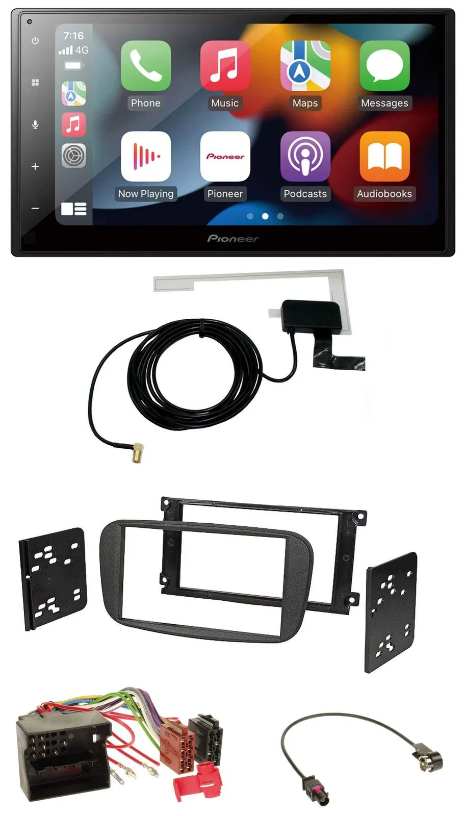 Pioneer MP3 USB Bluetooth DAB 2DIN Autoradio für Ford S-Max ab 2007 Mondeo schwa