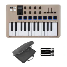 Arturia MiniLab 3 Champagne Universal USB DAW MIDI Keyboard Controller w Case