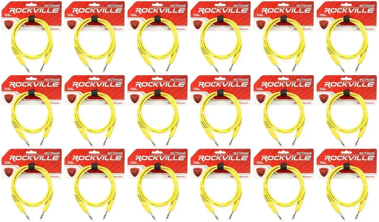 Коммутационный кабель Rockville RCTR106Y Yellow 1.8 м (18 штук)