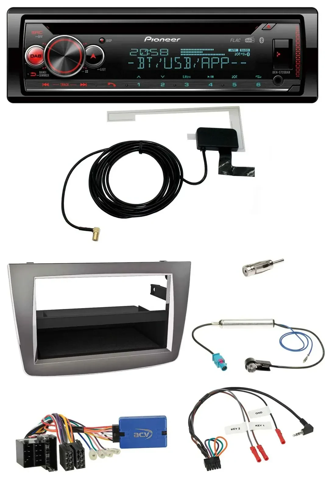 Автомагнитола Pioneer DAB CD USB Bluetooth для Alfa Romeo Mito 955 (2013–2018) ISO