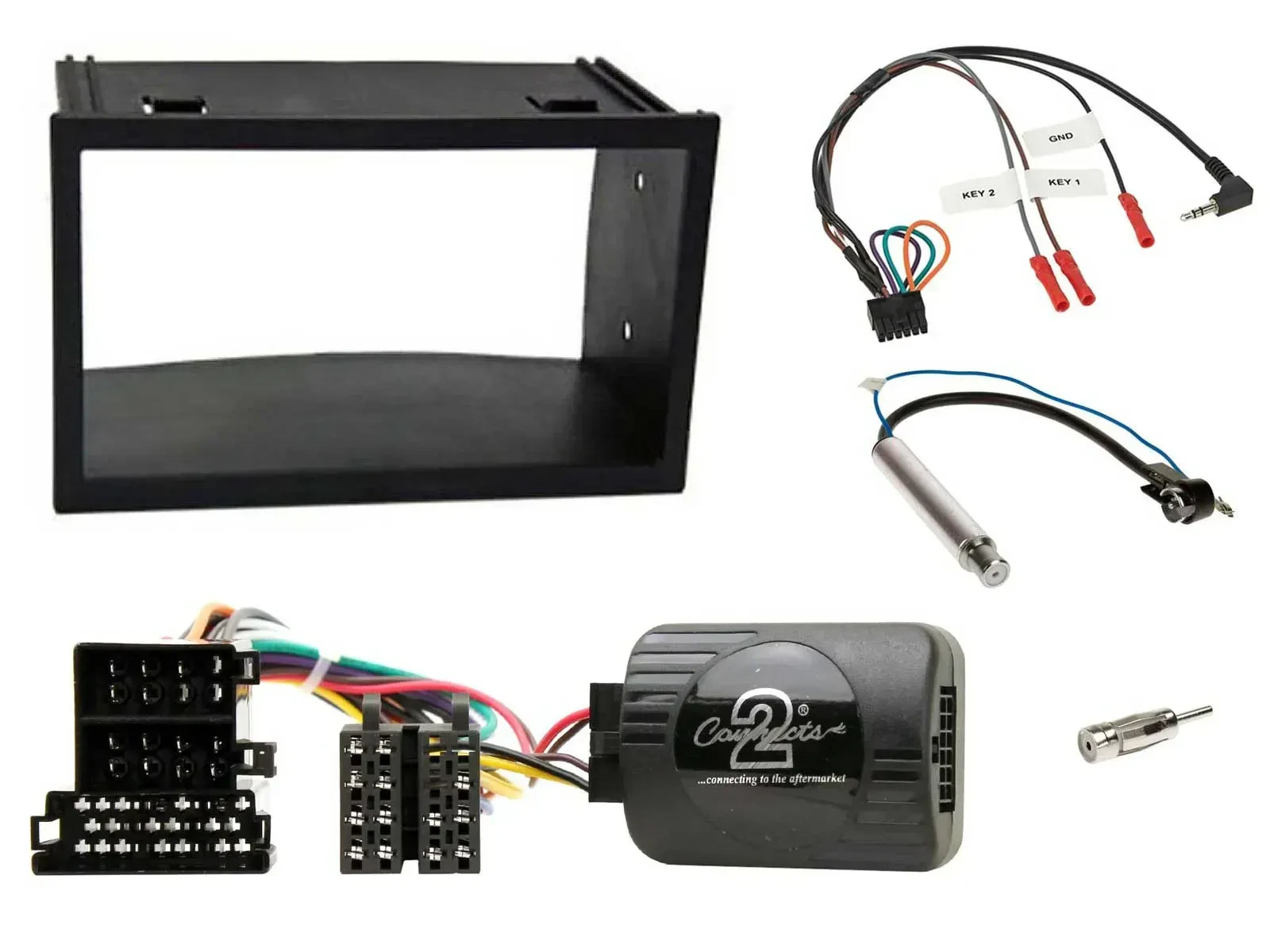 Einbauset Lenkradadapter Doppel DIN Autoradio für Seat Ibiza 2002-2008 Lenkradst