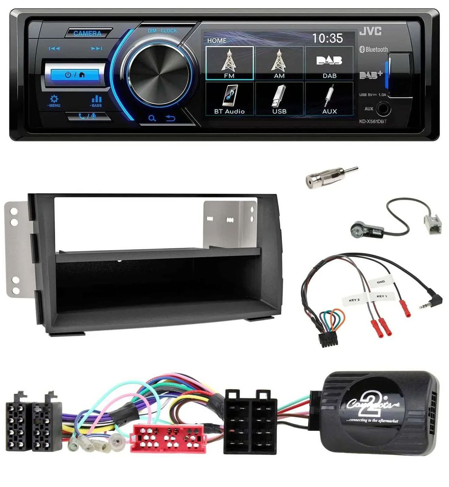 JVC Bluetooth Lenkrad USB DAB Autoradio für Kia Venga (2010-2019)