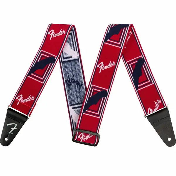 Гитарный ремень Fender WeighLess Monogram Strap Red