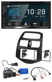 Kenwood DAB TMC USB 2DIN Lenkrad Bluetooth Navigation für Chevrolet Spark 2013-2