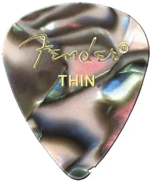 Медиаторы Fender 351 Shape Premium Picks, Thin, Abalone, 12 Count