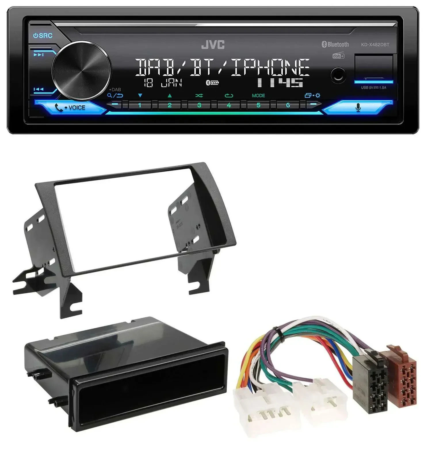 Автомагнитола для Toyota Camry (2002–2006) JVC Bluetooth, DAB, USB, MP3