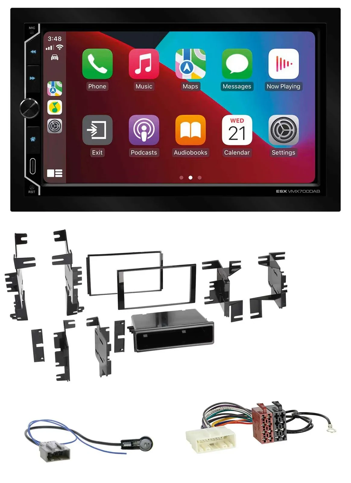 ESX 2DIN DAB USB MP3 Bluetooth Autoradio für Nissan Versa Tiida C11 2007-2011 sc