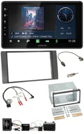 Автомагнитола для Ford Kuga 2008–2012 Kenwood Bluetooth, USB, DAB, антрацит