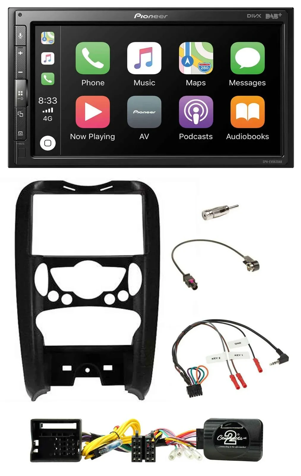 Pioneer USB Lenkrad DAB 2DIN Bluetooth Autoradio für Mini Cooper 2006-2014