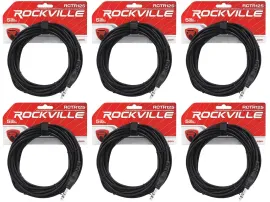 Коммутационный кабель Rockville RCTR125B Black 7.6 м (6 штук)