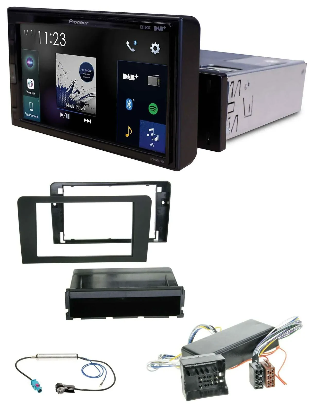 Pioneer DAB MP3 Bluetooth USB Autoradio für Audi A3 06-12 8P Symphony Bose Aktiv