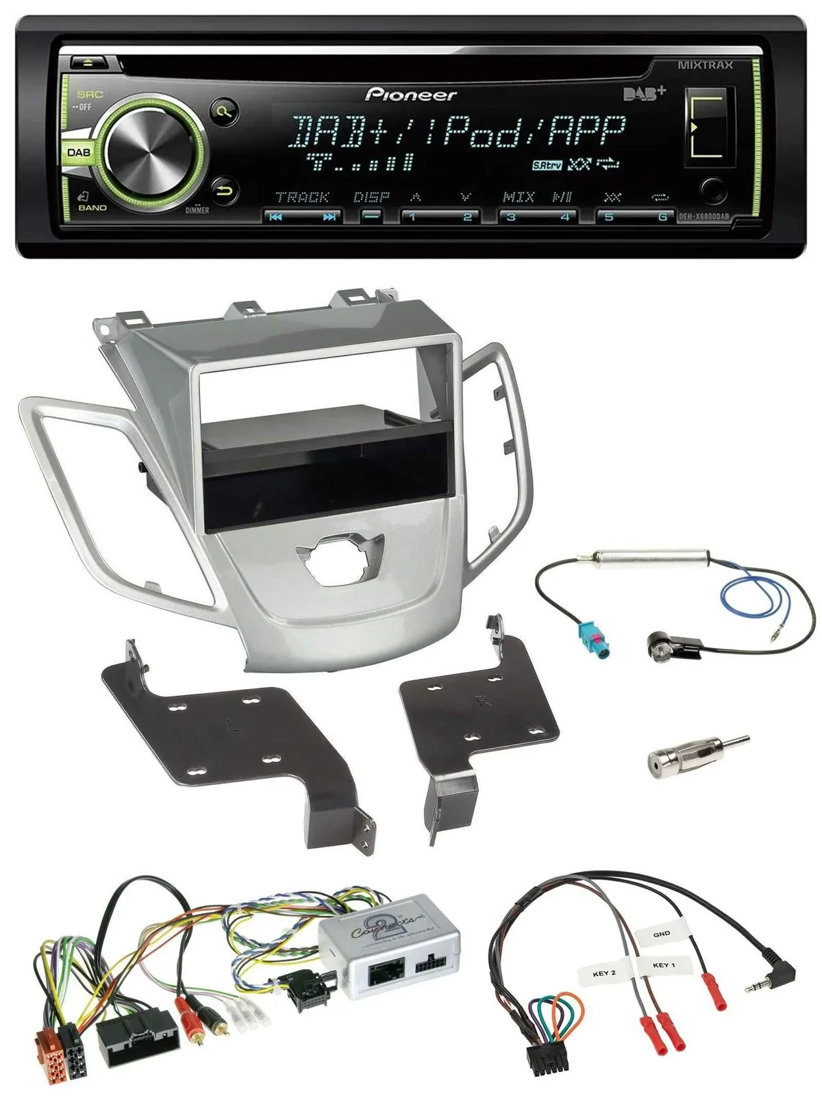 Pioneer DAB USB MP3 Lenkrad CD Autoradio für Ford Fiesta 2010-17 ohne Display si