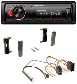 Pioneer MP3 1DIN DAB USB AUX Autoradio für Audi TT (1998-2006) - ISO