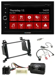 Blaupunkt 2DIN Lenkrad Bluetooth USB TMC DAB Navigation für Hyundai Santa Fe 07-