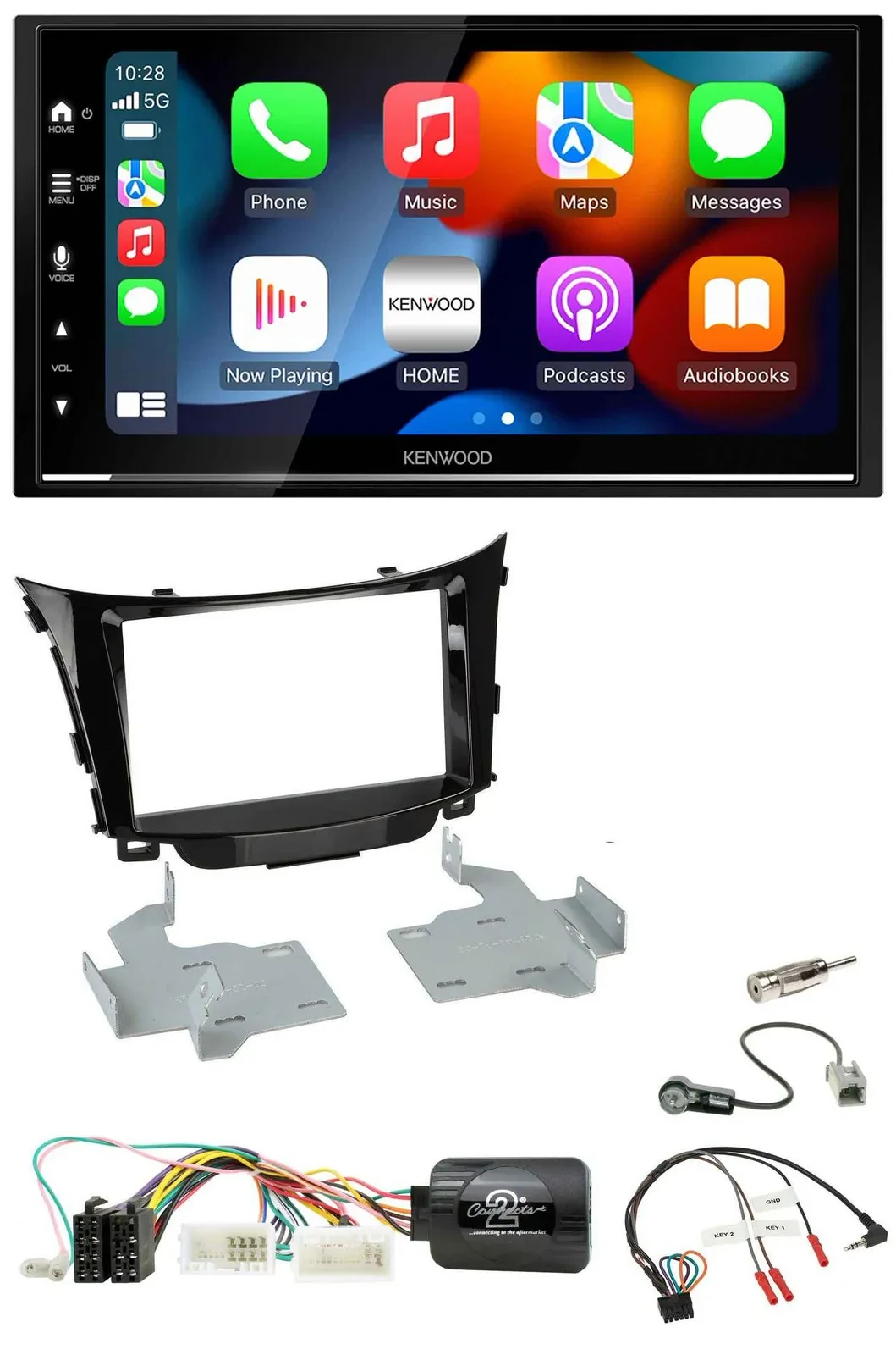 Kenwood DAB USB Bluetooth 2DIN Lenkrad Autoradio für Hyundai i30 2012-2017