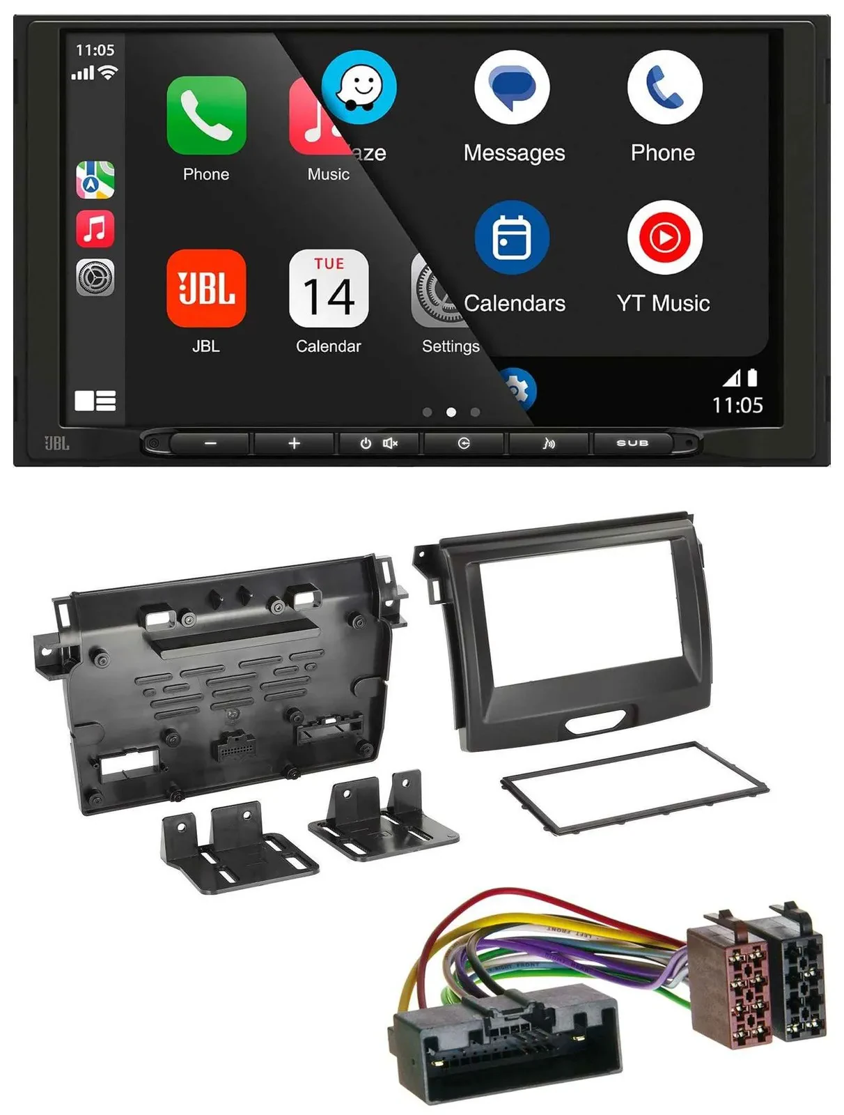 JBL USB 2DIN MP3 Bluetooth AUX Autoradio für Ford Ranger 2AB ab 04/2015