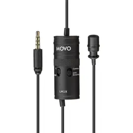 Movo Photo LM1X Clip-On Omni Lavalier Microphone with Audio Level Attenuation