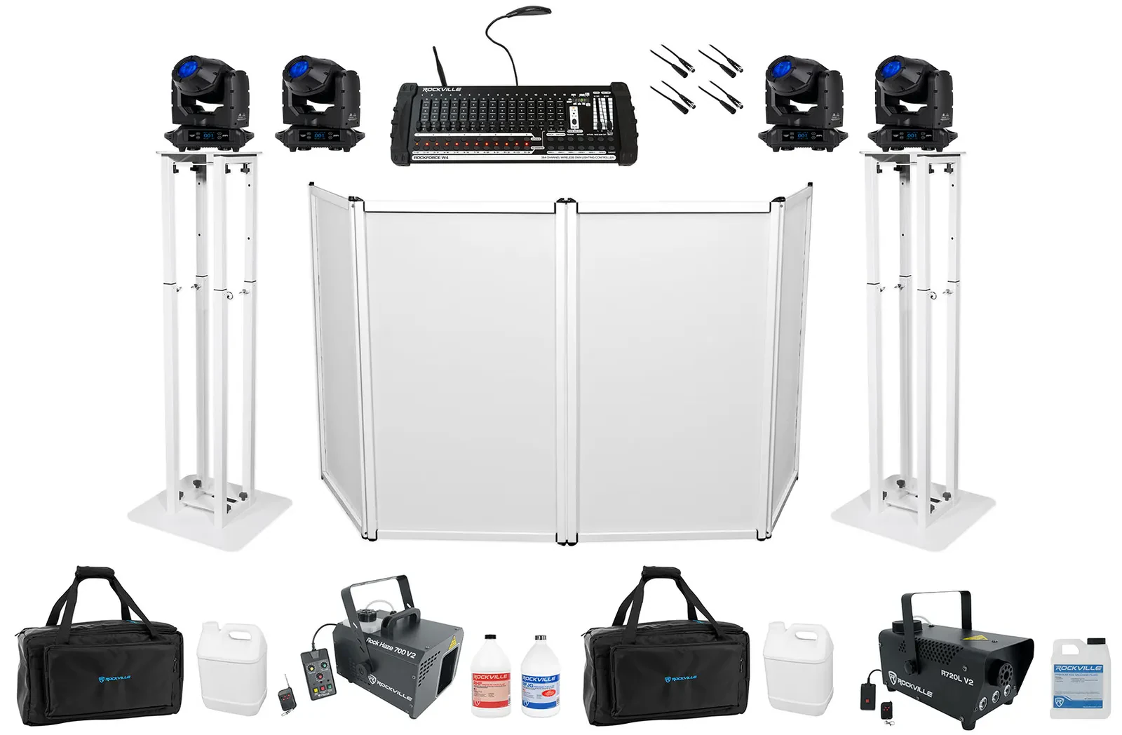 Комплект светового оборудования American DJ HYDRO BEAM X1+ROCKFORCE W4+RTP32W-8