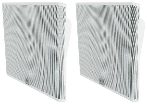 Pair JBL SLP14/T-WH Sleek Low-Profile On Wall Mount 4" 70v Commercial Speakers