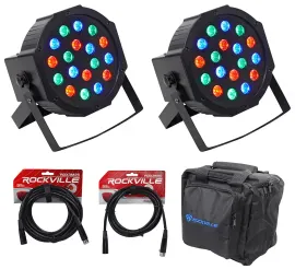 Светодиодный прибор Rockville RockPAR50 LED RGB с аксессуарами (пара)